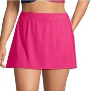 Lands’ End Women’s Hot Pink Swim Skirt – Size 26W